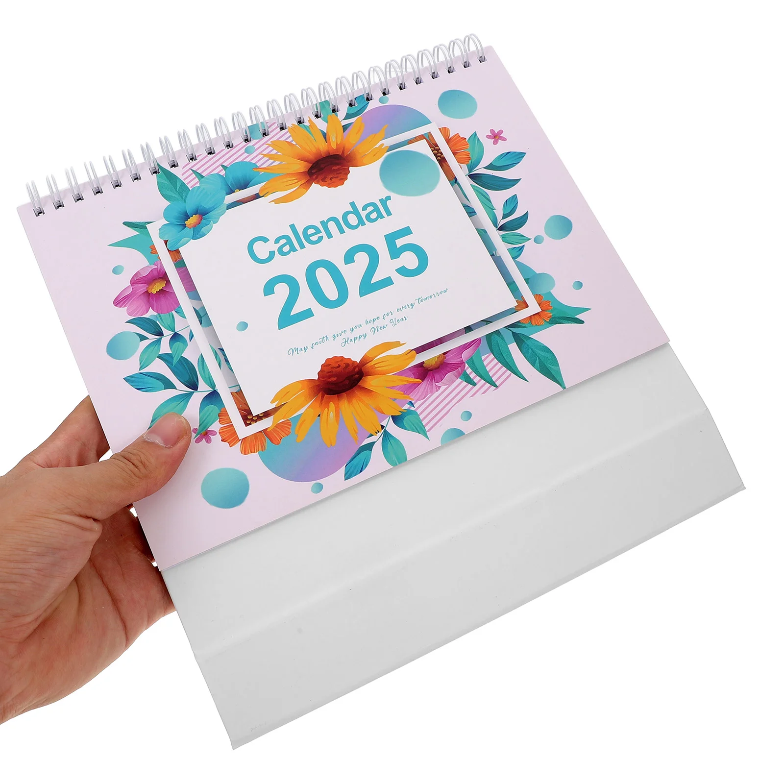 2025 Desk Calendar Standing Flip Desktop Calendars Simple Teacher Paper Monthly