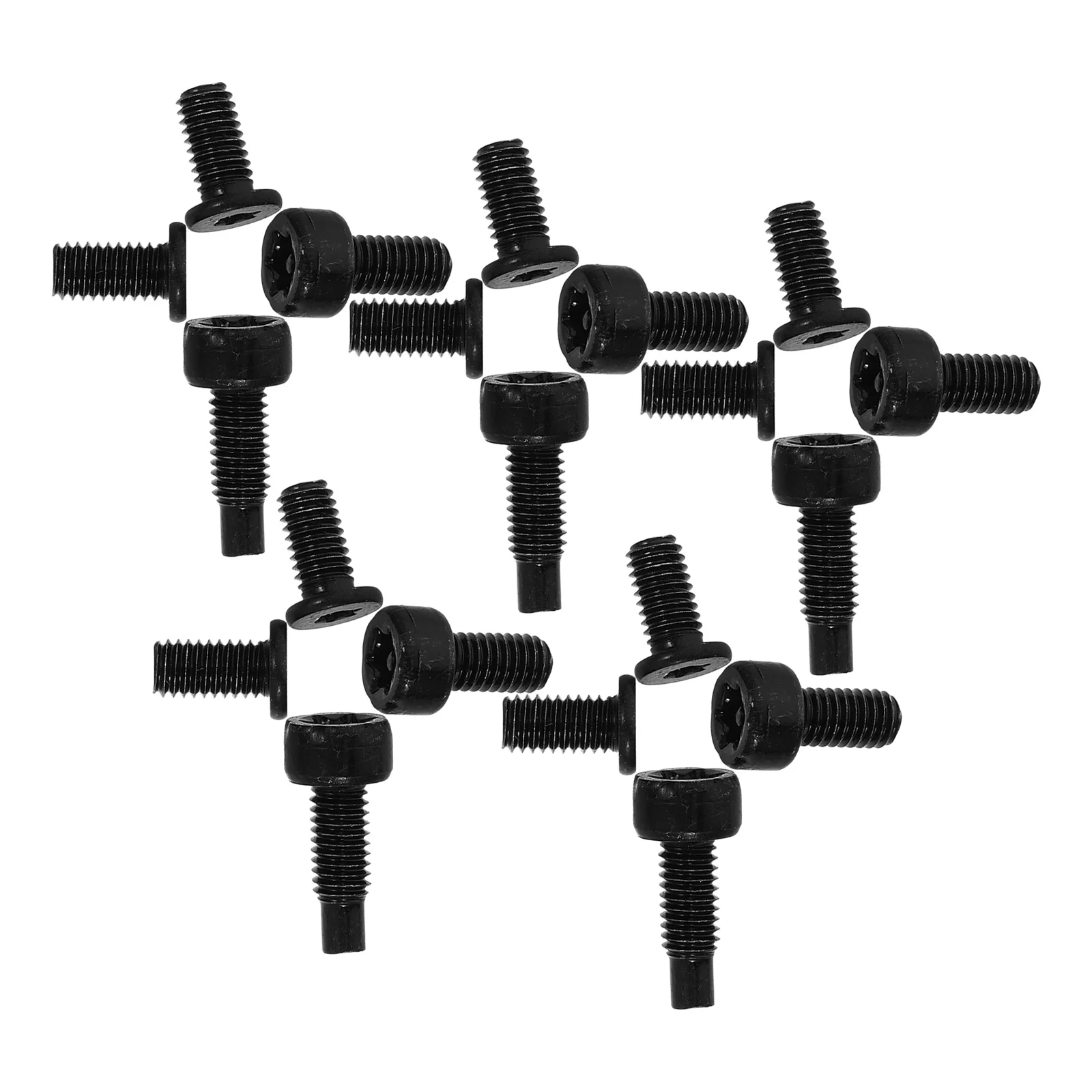 

20pcs Black Flower Shaped Screws Durable Metal Accessories For Outdoor Use Smart Doorbell
