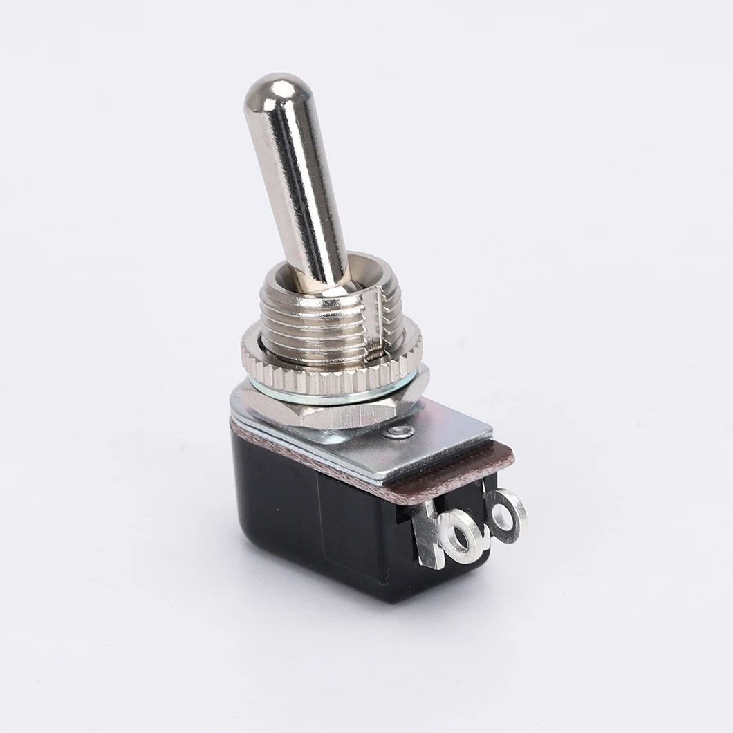 ABILKEEN 10PCS Factory Direct Solder Terminal SPST ON-OFF 6A 125V Mini Latching Type Metal Toggle Switch