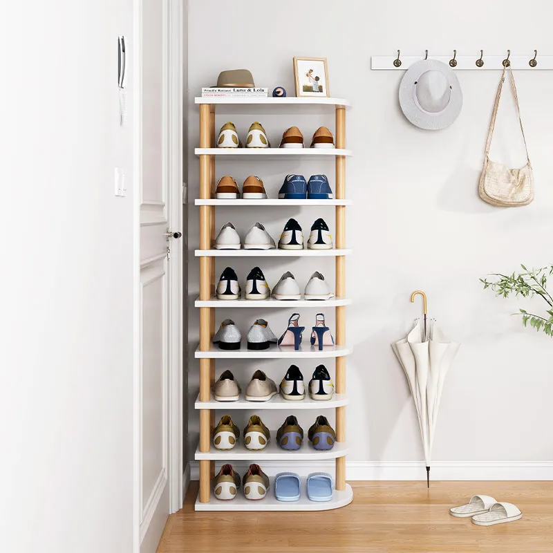 

Shoe rack for home simple multi-storey small narrow storage space-saving rental house with layered partition door