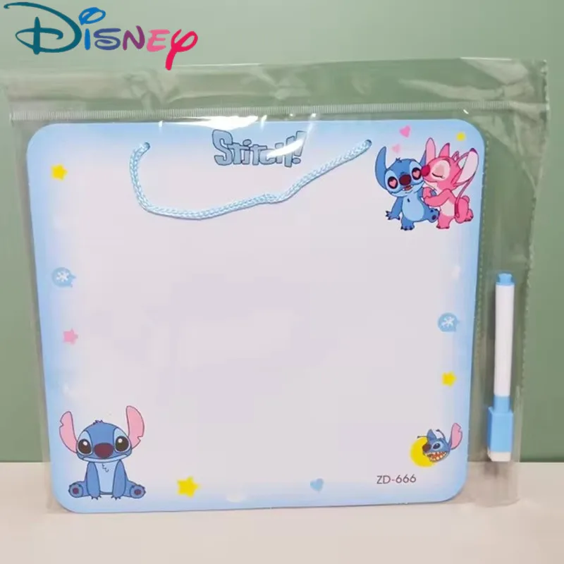 Tablero de dibujo de Disney Stitch para niños, pizarra blanca borrable, tablón de anuncios de dibujos animados para estudiantes, educación de aprendizaje, juguetes de dibujo, regalos