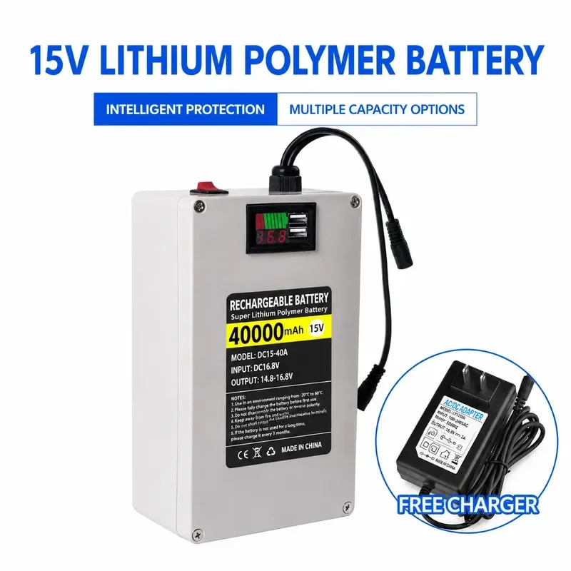 14.8V Lithium Polymer Battery for Jukebox Outdoor Audio Electronic Organ 15V 16.8V External Plug-In Spare with Large Capacity