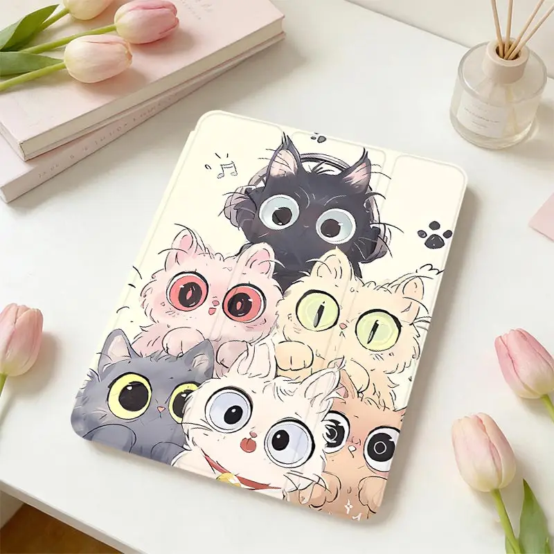 Multi‑Angle Stand Tri‑Fold TPU Soft Shell For Xiaomi Pad 5/5Pro 6/6Pro 11 inch Redmi Pad SE 11 Xiaomi Pad 7/7Pro 8/8Pro 11.2