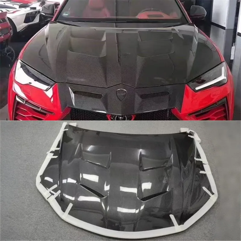 

Для Lamborghini URUS сухой капот из углеродного волокна, крышка двигателя, капот, подголовник автомобиля, крышка капота, обновление, комплект автозапчастей