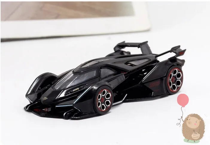 

Модель автомобиля Lamborghini V12 VGT LMF в масштабе 1/64, литая под давлением, из сплава, для демонстрации, подарки, зеленый/черный
