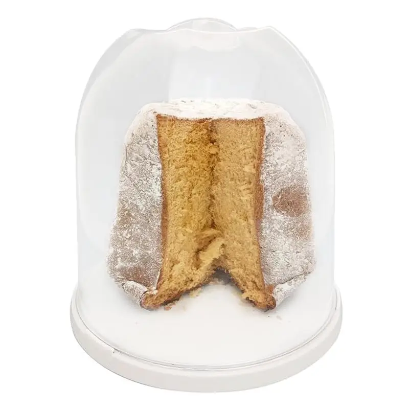 Porta panettone con tapa de campana transparente con 3 cierres de seguridad - Diámetro interior 25 cm