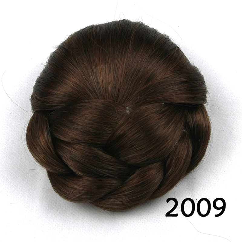 Womens Chignon Hairstyle Hair Extension Black/Brown Updo Hair Piece Clip-In Bun