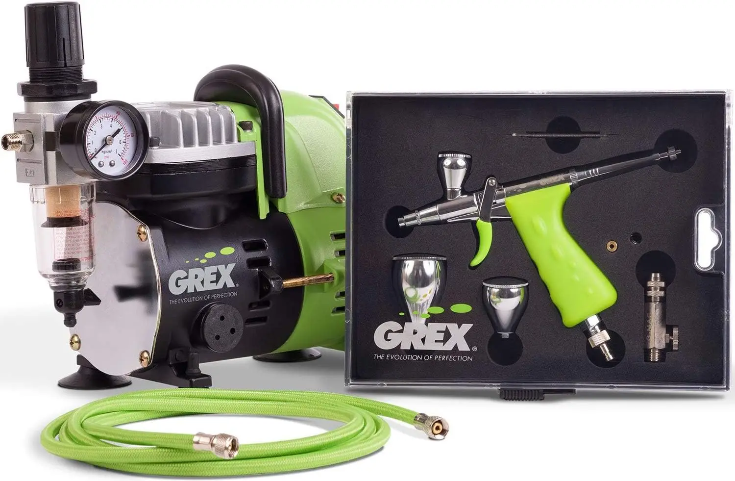 

Grex GCK03 Tritium.TG Airbrush Combo Kit with Tritium.TG Airbrush, AC1810-A Compressor and Accessories - Full Airbrush System