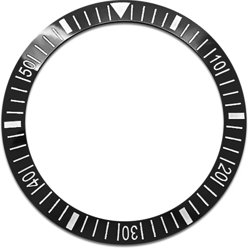 38x30.7mm Bezel keramik Sunray, Bezel keramik sisip cocok untuk SKX007 SKX009 SRPD 40mm casing NH35 NH34 GMT gerakan otomatis W