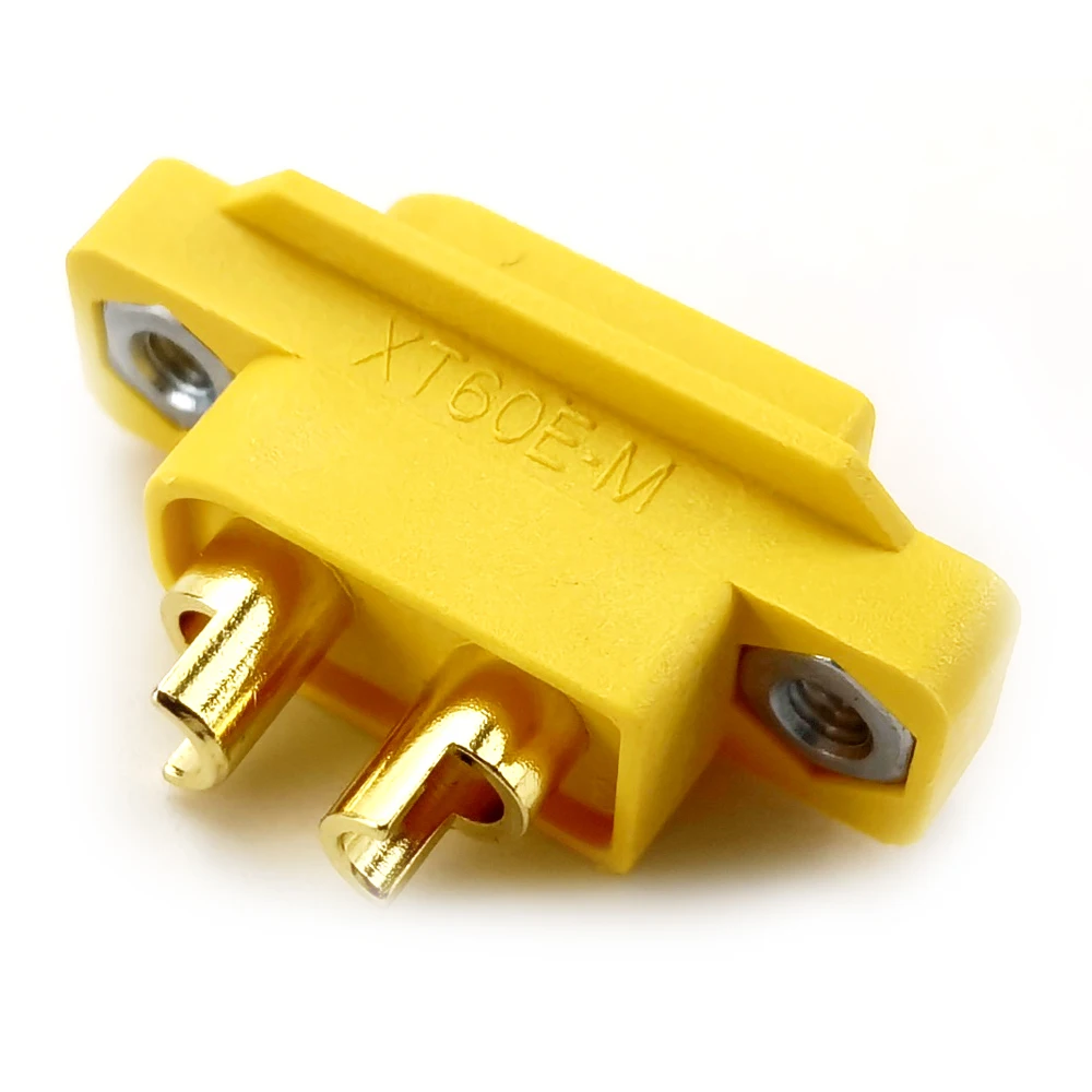 10Pcs Updated AMASS XT60E-M Mountable XT60 Male Plug Connector For Racing Models Multicopter Fixed Board DIY Spare Part