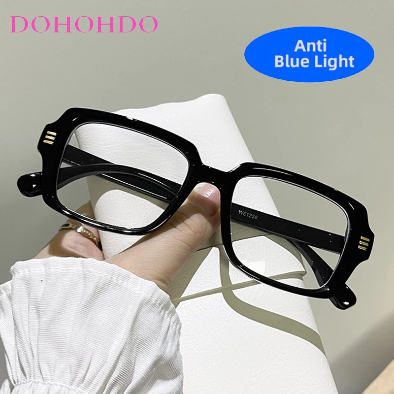 

Fashion Square Anti Blue Light Glasses Women Men Retro Luxury Brand Designer Computer Reading Eye Protection Optical Eyeglasses