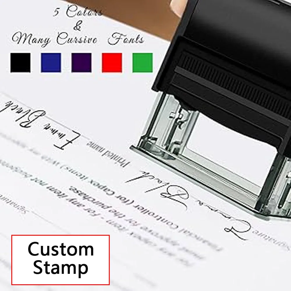 Custom Self-Inking Stamp Customized LOGO Self-Inking Business Address Wax Seal Name Letter Handicrafts Personalize Rubber Stamps