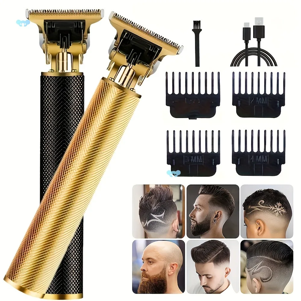 Cortadora de pelo eléctrica T9 para hombres, Máquina para cortar cabello profesional recargable, afeitadora de peluquero, removedor de corte de pelo