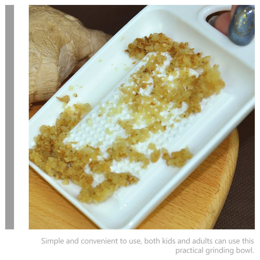 

Ceramic Food Grinder Wear-Resistant Garlic Grater Household Kitchen Accessory for Mashing Baby Complementary Foods