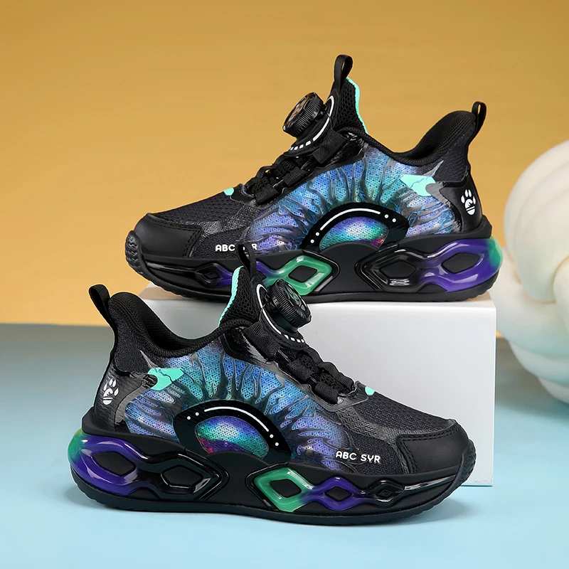 Autumn Childrens Boy Sneakers Fashion Cool Print Mesh Soft Kids Causal Shoes Outdoor Sports School Running Basketball Girls Shoe