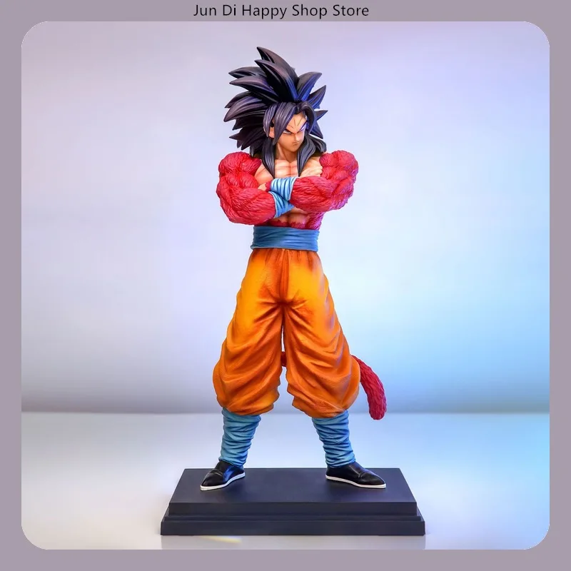 

Dragon Ball Super Saiyan 4 Goku & Vegeta Standing Pose Double Head Sculpture Anime Figure Model Statue Desktop Decoration