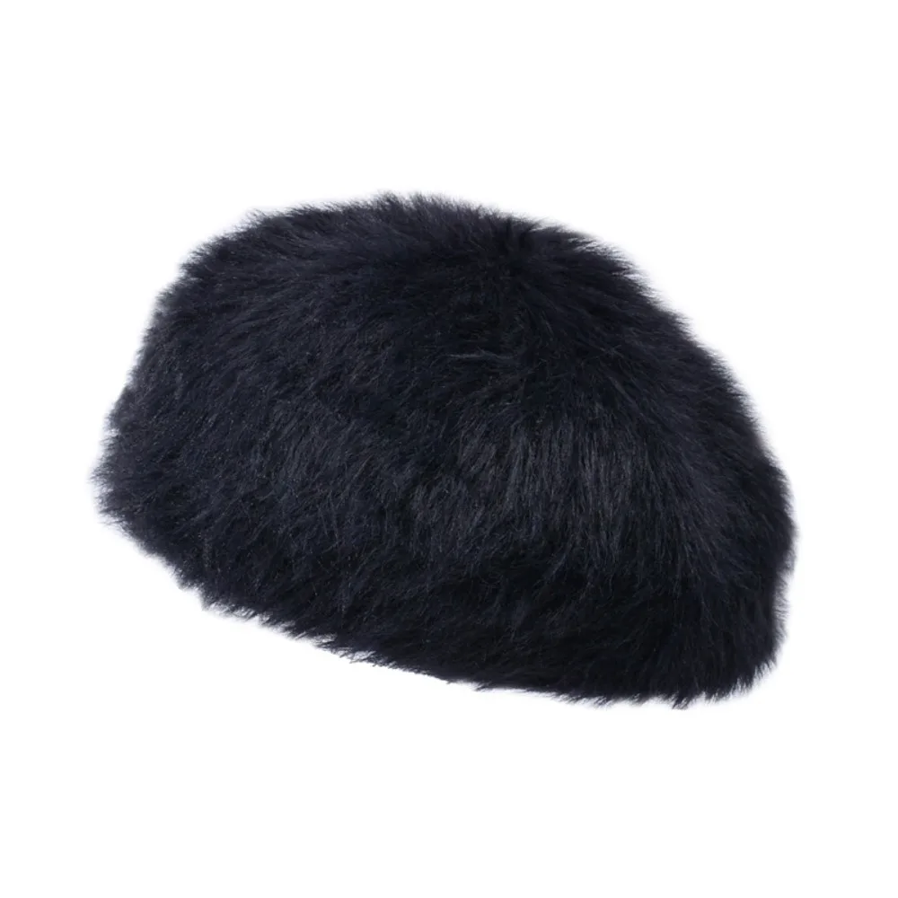 New Plush Painter Hat Versatile Cold Resistant Warm Hat Temperament Elegant Beret Autumn Winter