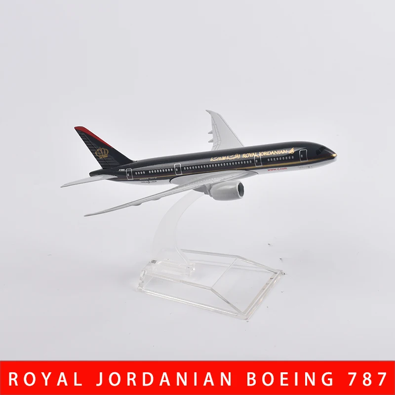 

JASON TUTU 1/400 Scale Diecast Metal Royal Jordanian Airlines Boeing 787 Aircraft Model 16CM Miniature Authentic Collectible Gif