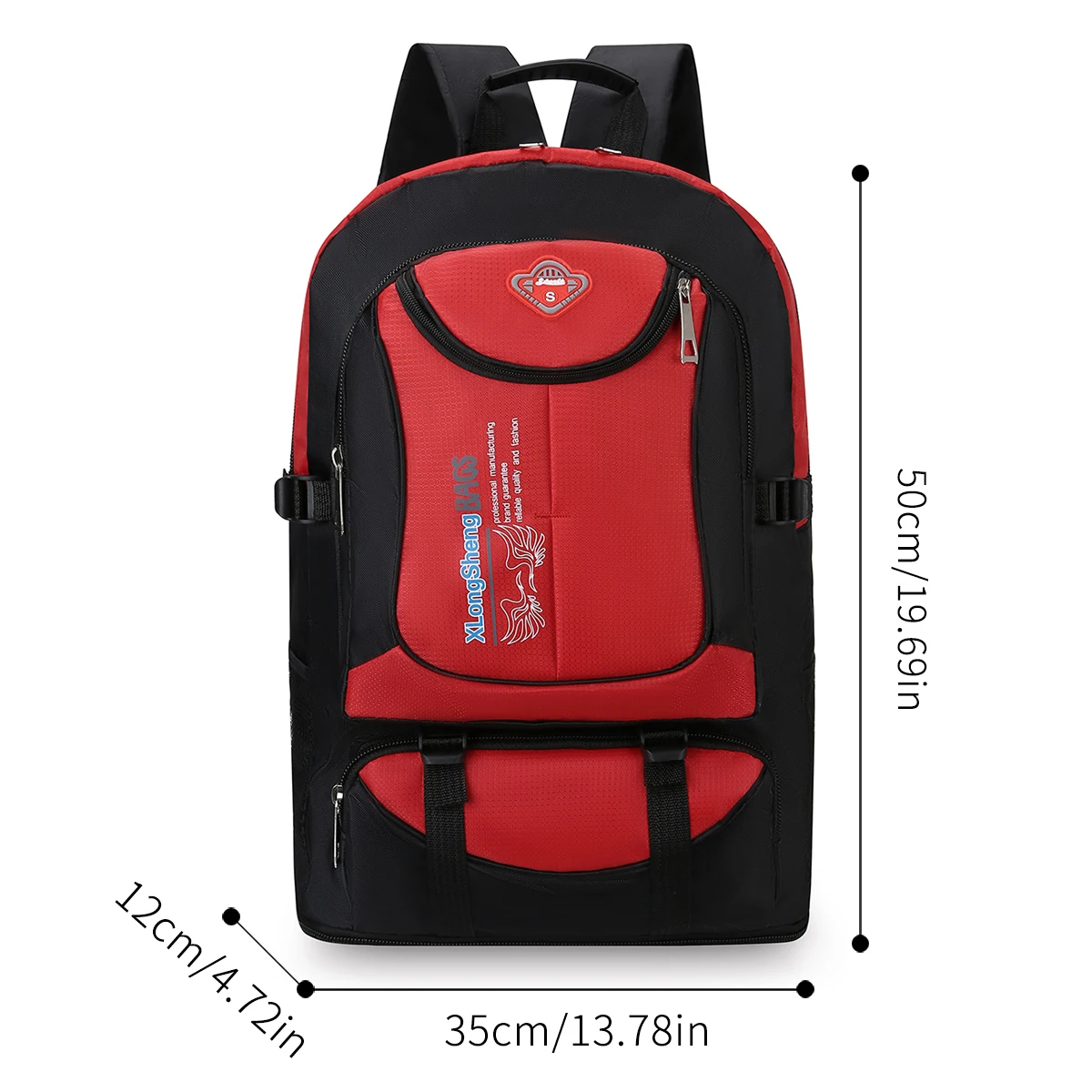 Large-capacity Student School Bag Casual Solid Color Backpack Material Oxford Men New Backpack Multi-functional Simple Bag