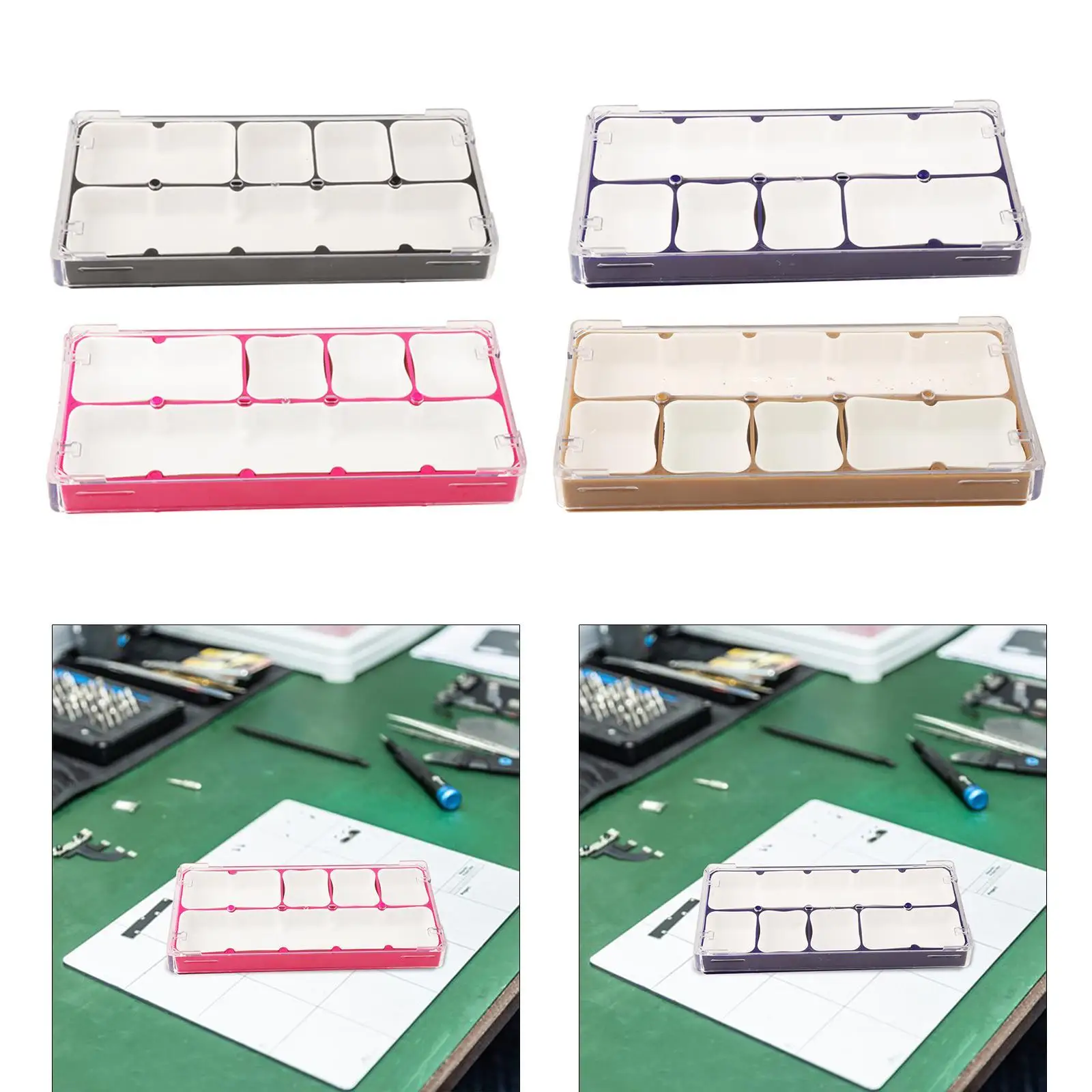 Watch Parts Storage Box Watch Movement Holder Protector Multipurpose Watch Tools Storage Container for Watchmaker Maintenance