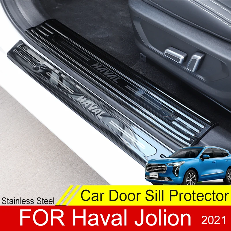 

Stainless Steel Car Door Sill Protector For Haval Jolion 2022 Trim Scuff Pedal Threshold Cover Superior QualityAccessories 8Pcs