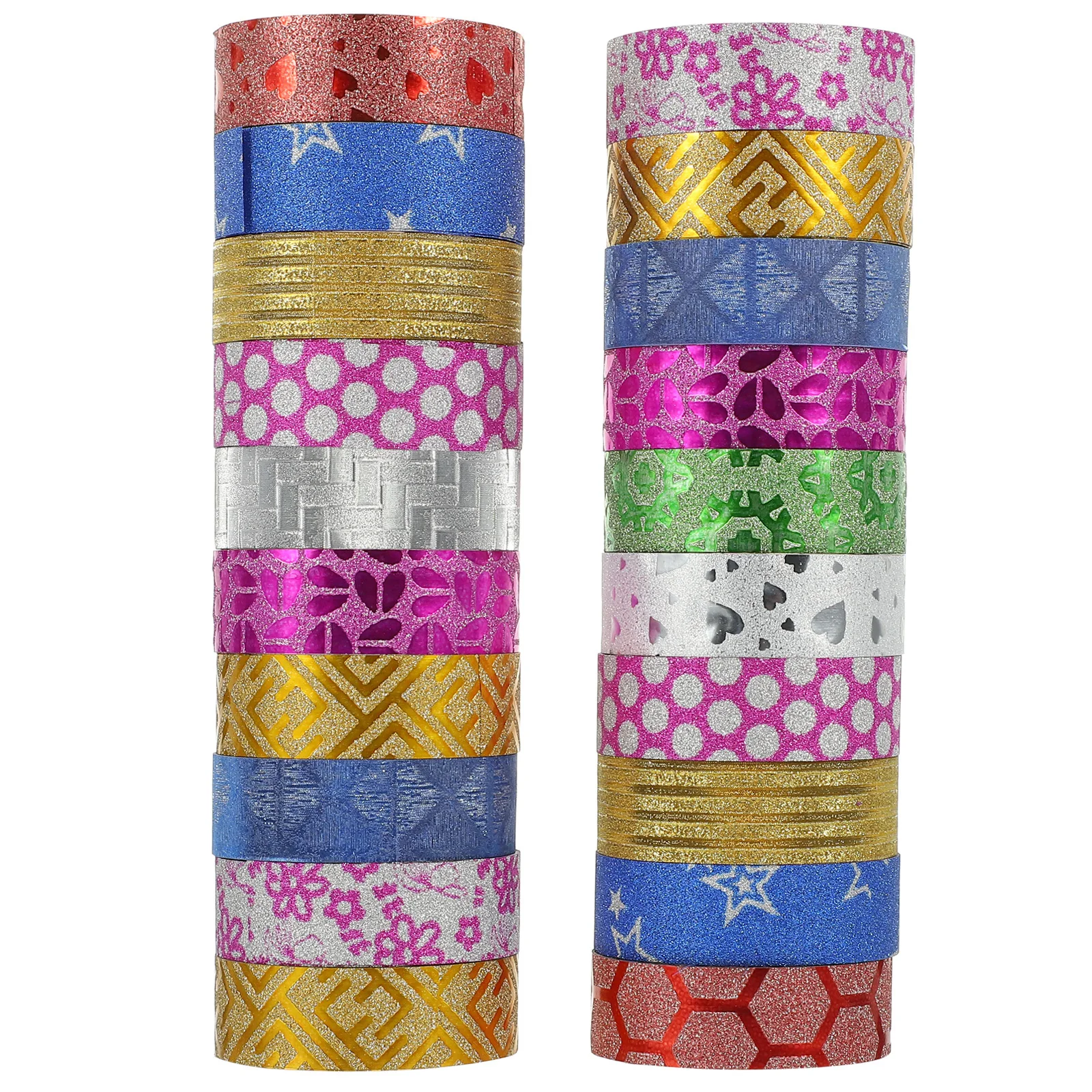 100 لفة فلاش وشريط ورقي ملون ذاتي اللصق لتقوم بها بنفسك مجموعة أشرطة اشي لمشاريع ألبوم المجلات الحرفية الزخرفية #4