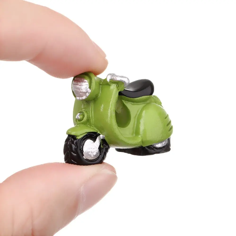 Tricycle Miniature en résine pour enfants, jouet artisanal, maison de poupée, ornements, accessoires pour maison de poupée, moto, jardin féerique