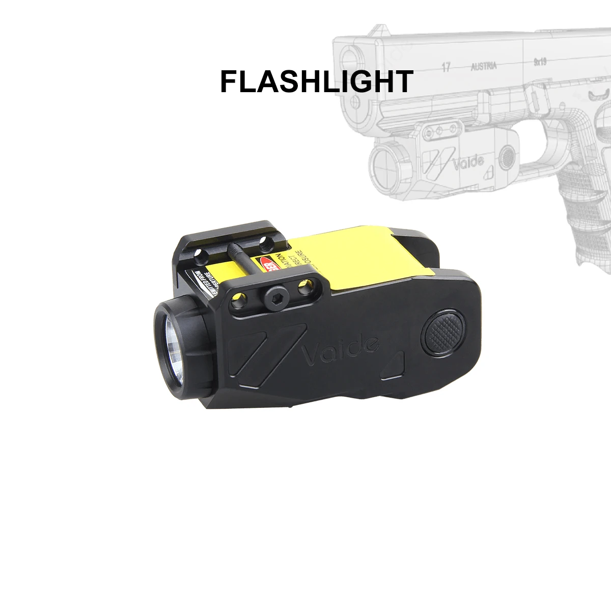 Tactical Led Mini Flashlight With Smart-Sense Pistol Flashlight 500 Lumens USB Charger For 21mm Weaver Rail Weapon Flash Lights