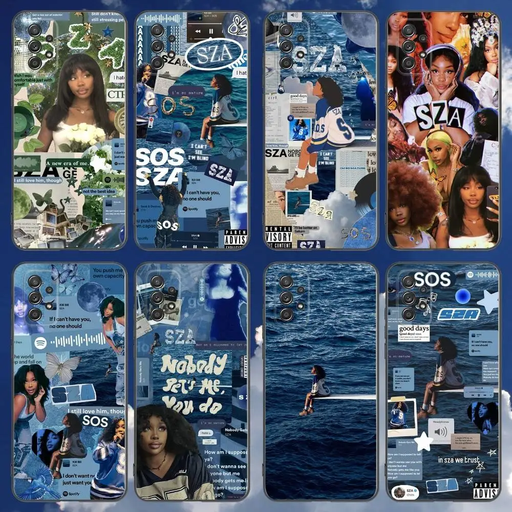 

Singer S-SZA lana Phone Case For Samsung Galaxy A 91,80,73,72,71,53,52,51,22,5G Shockproof Soft Black Cover