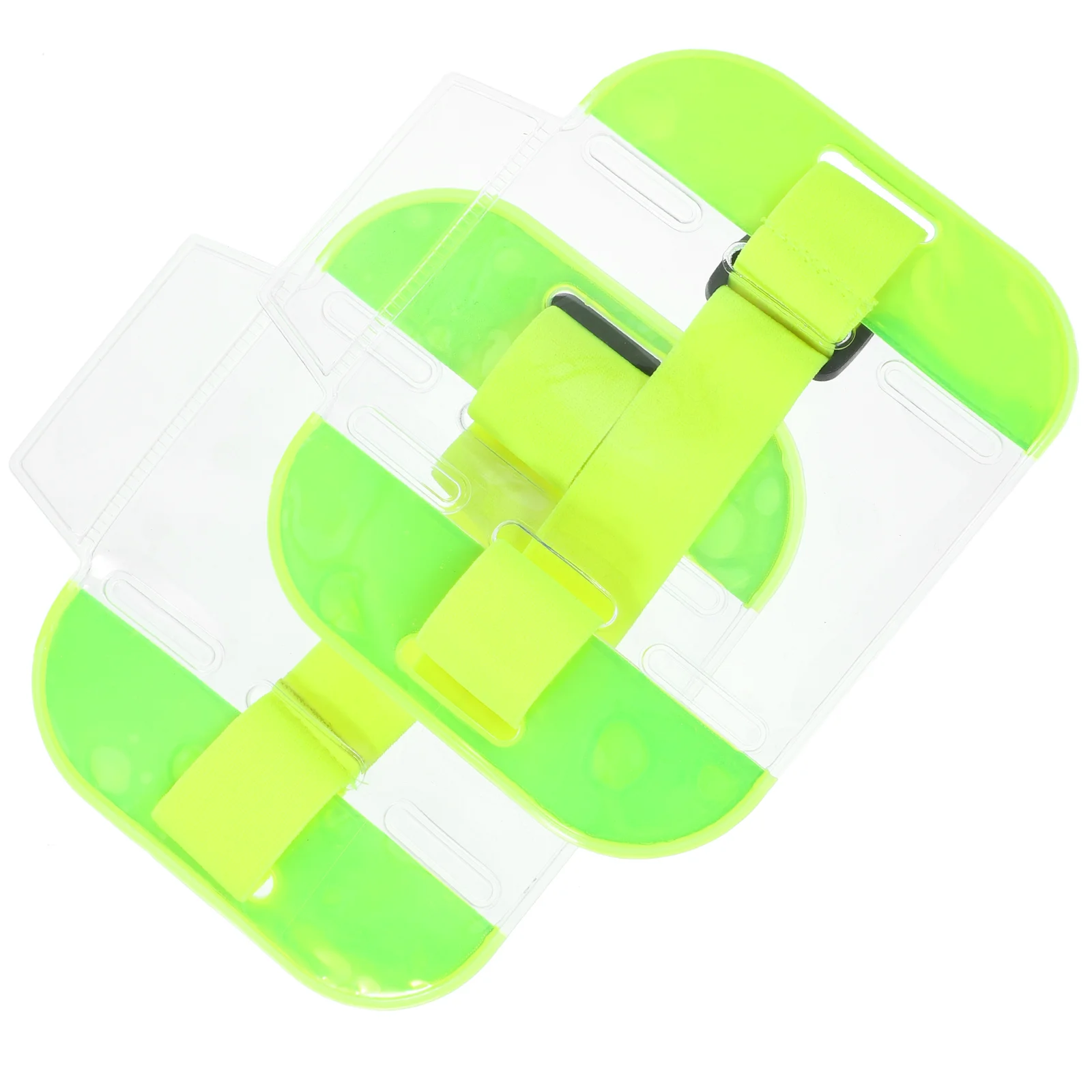 

2 Pcs ID Card Armband Holder Lanyard Home Badge Protective Cover Clear Holders Nylon Plastic Supply Security Work