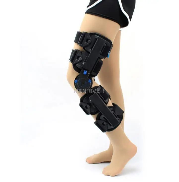 Custom knee joint with a knee corrective adjustable gear fracture fixed with a movement