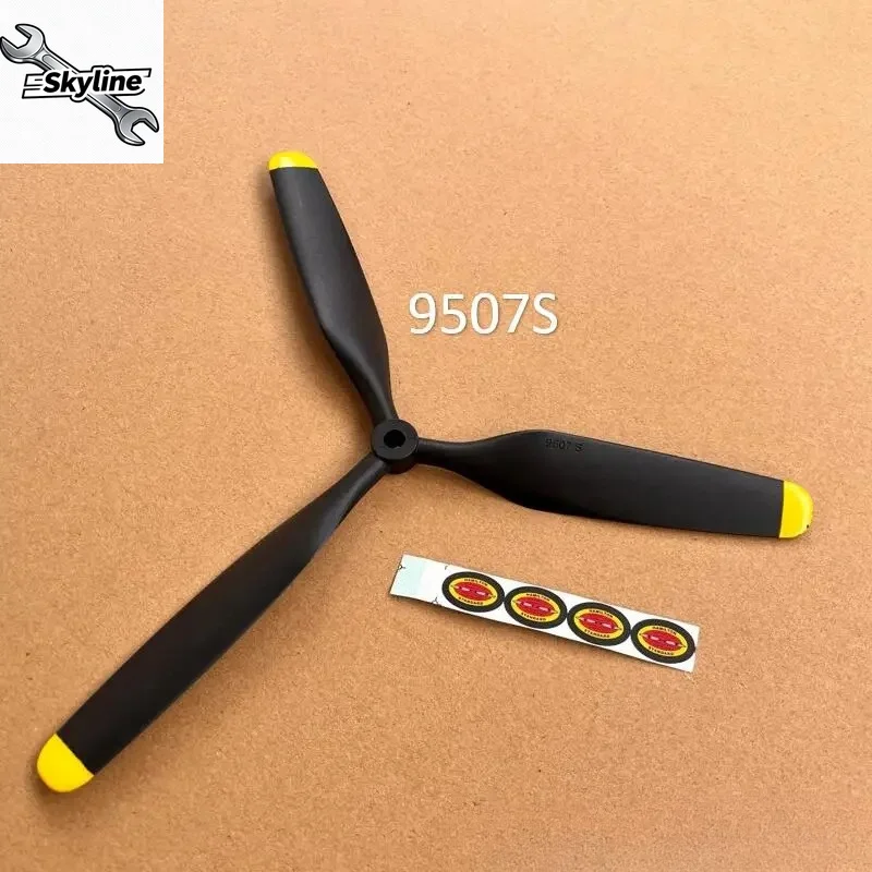 9.5 Inch 9507S / 9507R 3-Blade Propeller, RC Airplane Spare Parts for B-24 Liberator & OV-10A Bronco RC Plane