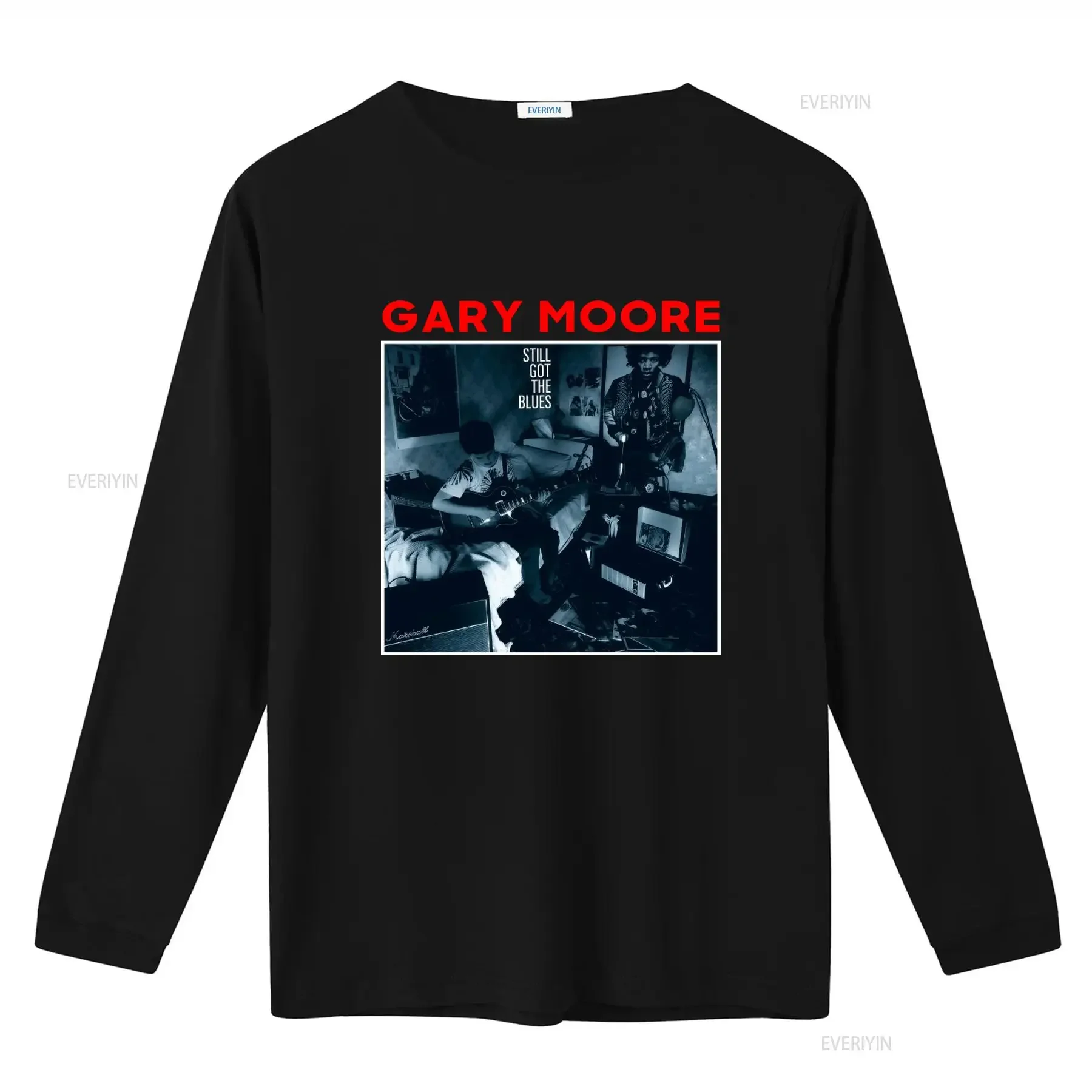 Vintage Gary Moore Still Got The Blues Heavy Cotton Black T Shirt Rock Music Mm1303 vintage Washed Comfortable homme Unisex