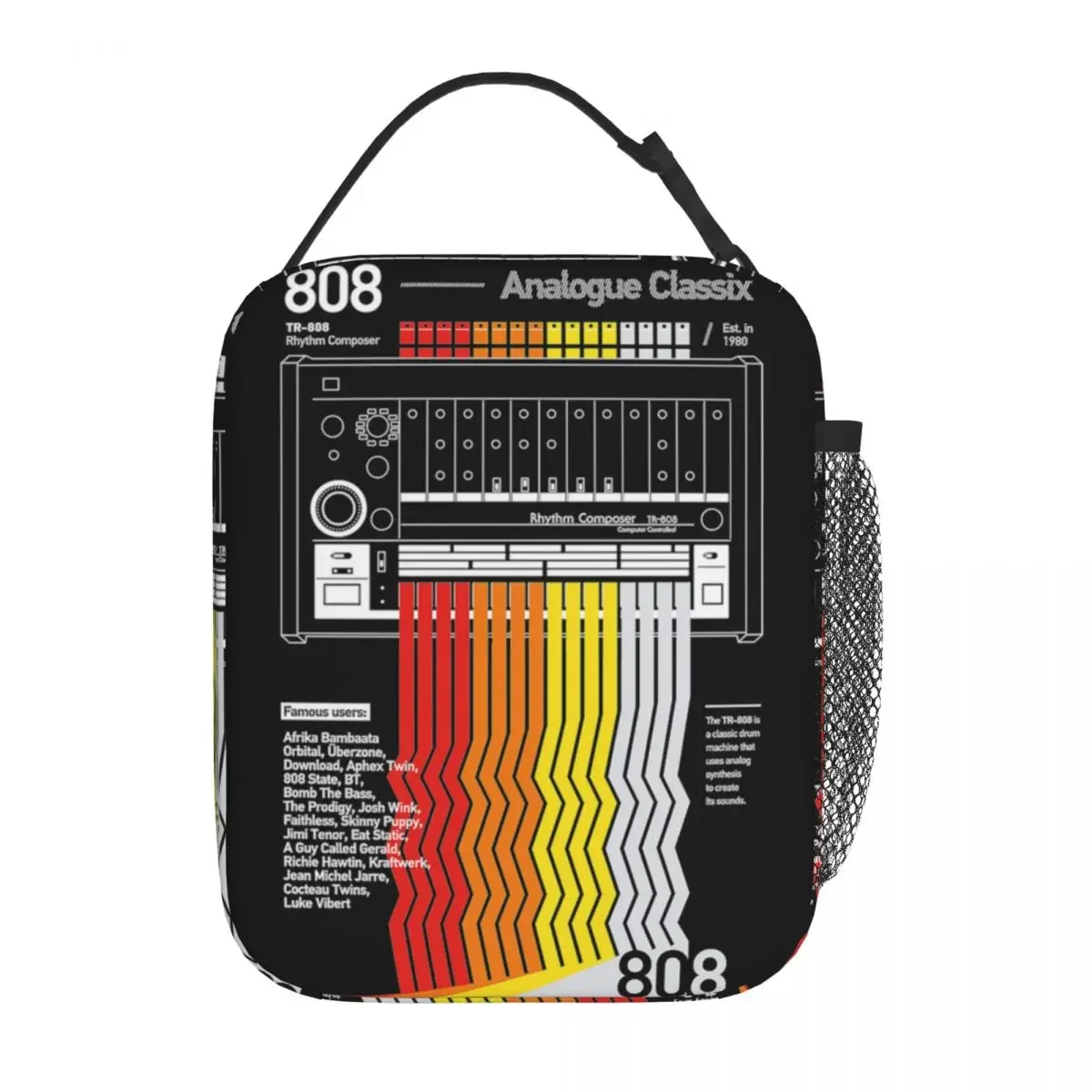 Roland TR-808 TR 808 Musical Insulated Lunch Tote Bag Analogue Classic Lunch Container Reusable Thermal Cooler Bento Box School