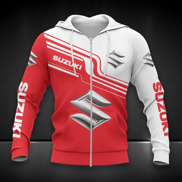 Suzuki Motorcycle Team Competition 2026 Summer New Men's Suitable for Daily Outdoor Sports Zipper Hoodie