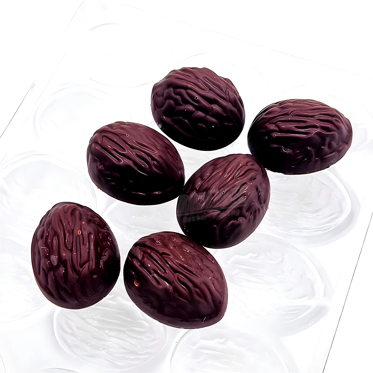 24 Cavities Half Walnut Fruit Nut Shape Polycarbonate Chocolate Mold Candy Maker Ice Sugarcraft Template Pan DIY Baking Tools
