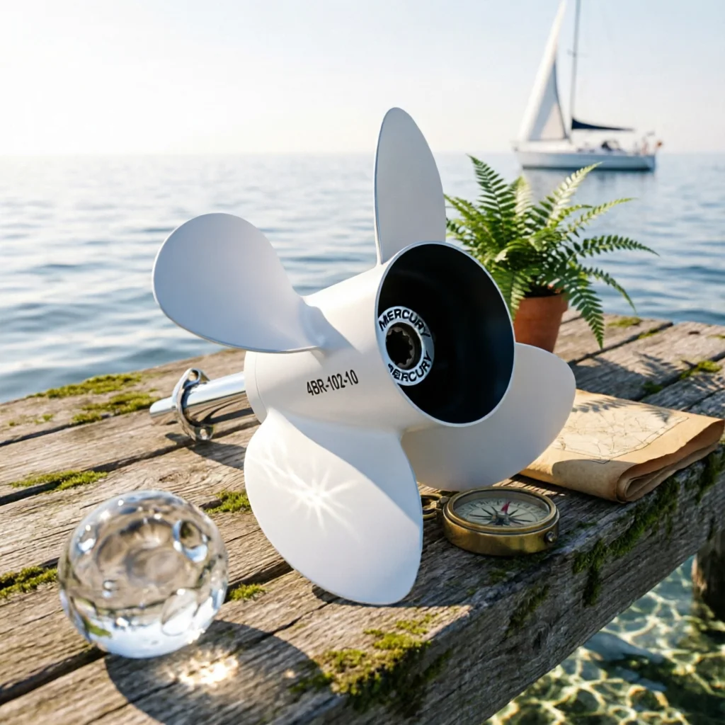 Outboard Motor Propeller High Speed 3-Blade Propeller Hardware Easy to Install Fuel Efficient for Boat Owners