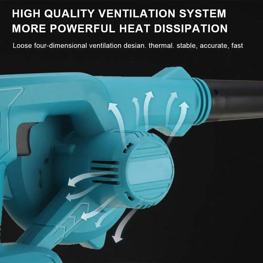Imagem -04 - Ventilador de ar Elétrico sem Fio Coletor de pó Portátil Portátil Ferramenta Elétrica em Bateria Makita 18v 1500w