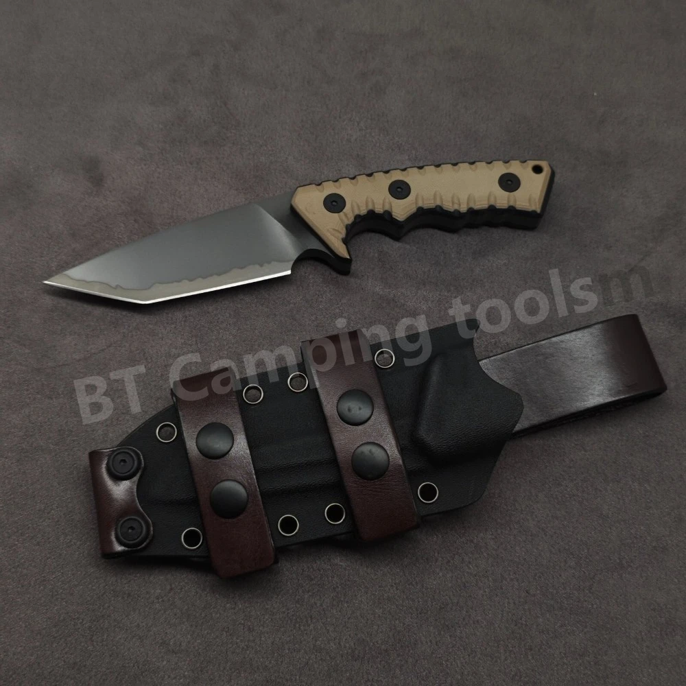 

Outdoor Straight Knife Camping Knife DV53 Blade G10 Handle Jungle Hand Knives EDC