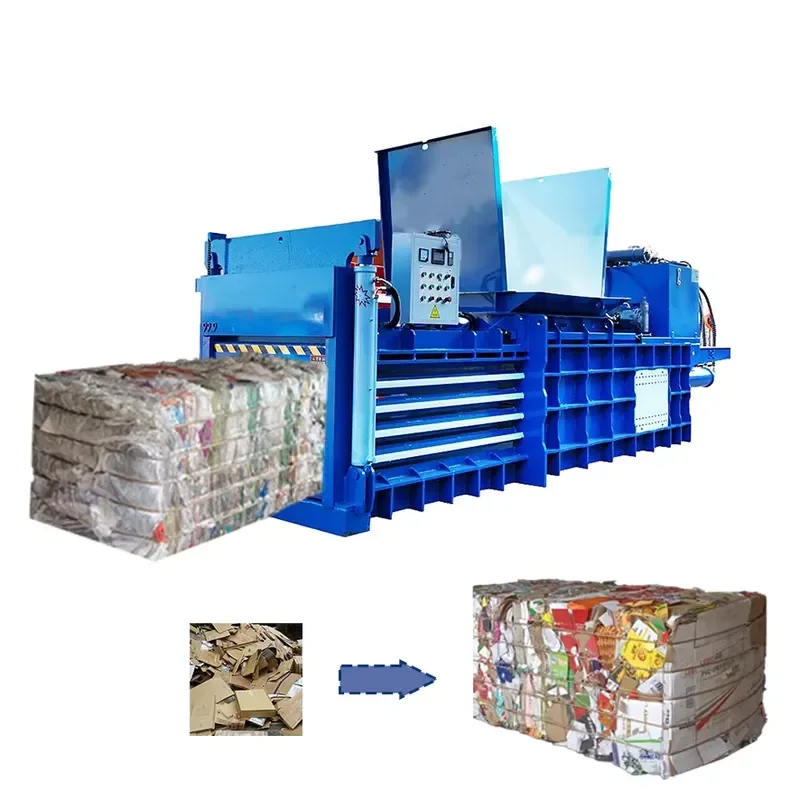 [2026] Horizontal Baler 30T 50T 60T 80T Plastic Baler for Paper Box Pet Sheet pp Pe Ldpe Waste Plastic Baler