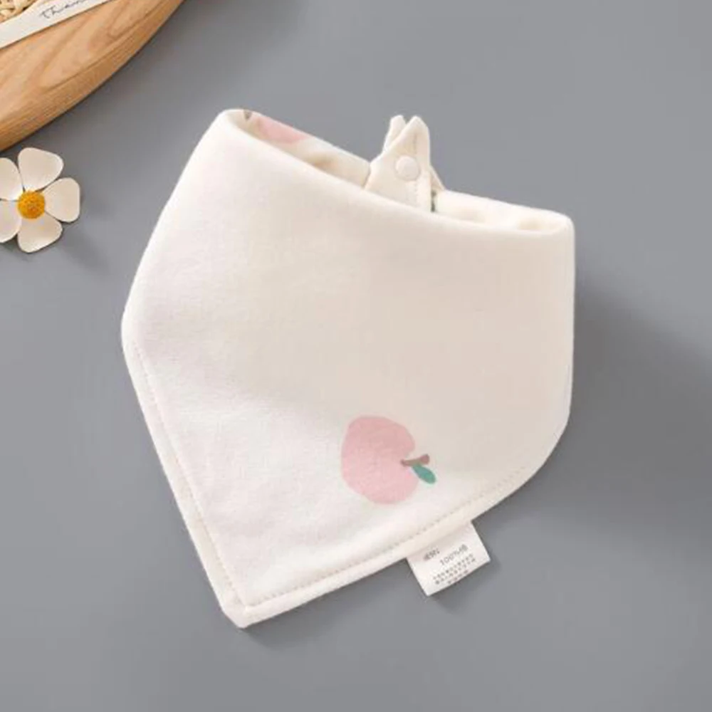 Baby Boy e Girl's Soft Cotton Bibs Camada Triangular Doulbe, Babador de Alimentação, Toalha de Saliva