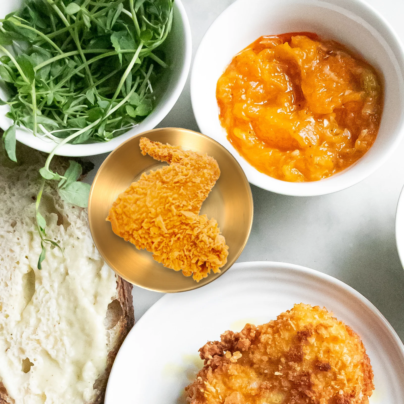 

5 шт., набор посуды из нержавеющей стали, глубокая и широкая для соуса, закуски, десертного супа, сервировочная миска для приправ, блюдо для еды, блюдо для соуса, закуска