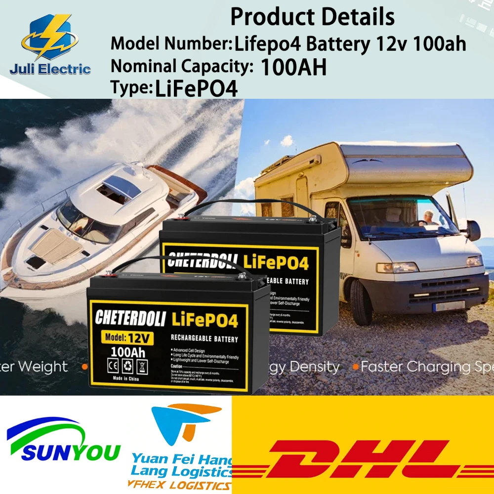 

12V 100Ah LiFePO4 Battery Pack With 100A BMS US Shipping Aleaivy For RV Trolling Motor Golf Cart Camping battery pack