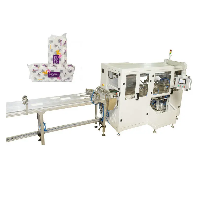 China Product Automatic Toilet Tissue Paper Packing Machine Automatic Toilet Paper Maxi Roll Bundle Packing Machine