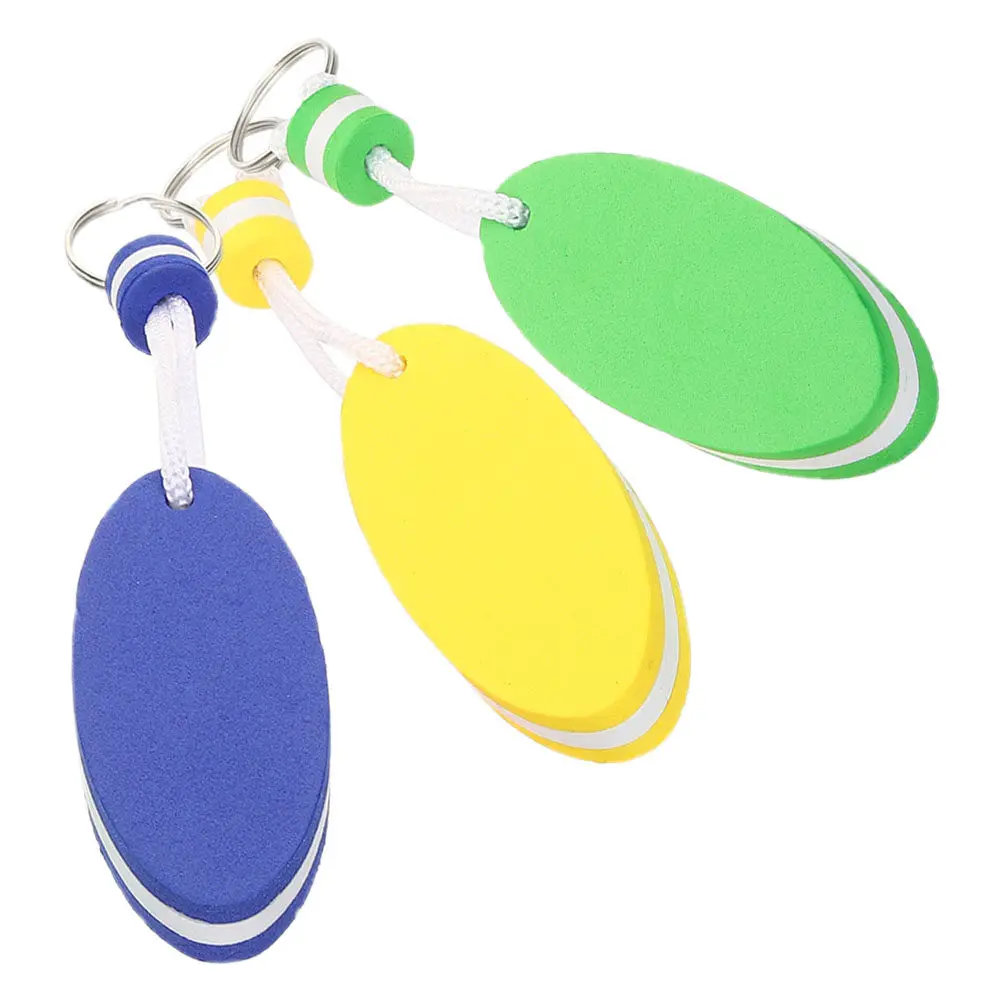 3 Pcs Foam Floating Keychain Boat Waterproof Holder Buoy Fob EVA Marine Tag Safety