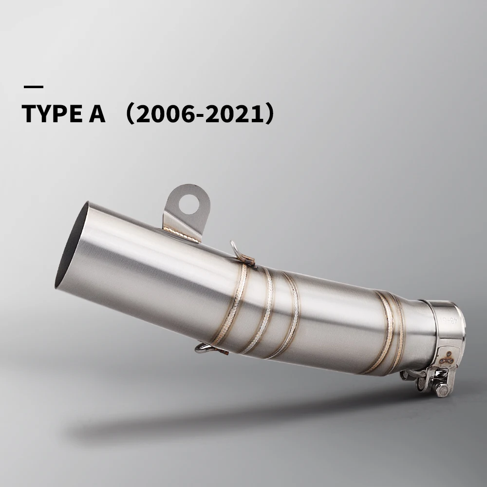 Motorcycle Exhaust Escape Moto System Modify Middle Link Pipe Connect 60mm Muffler Slip On For YZF R6 R 6 2006 - 2021 view 3