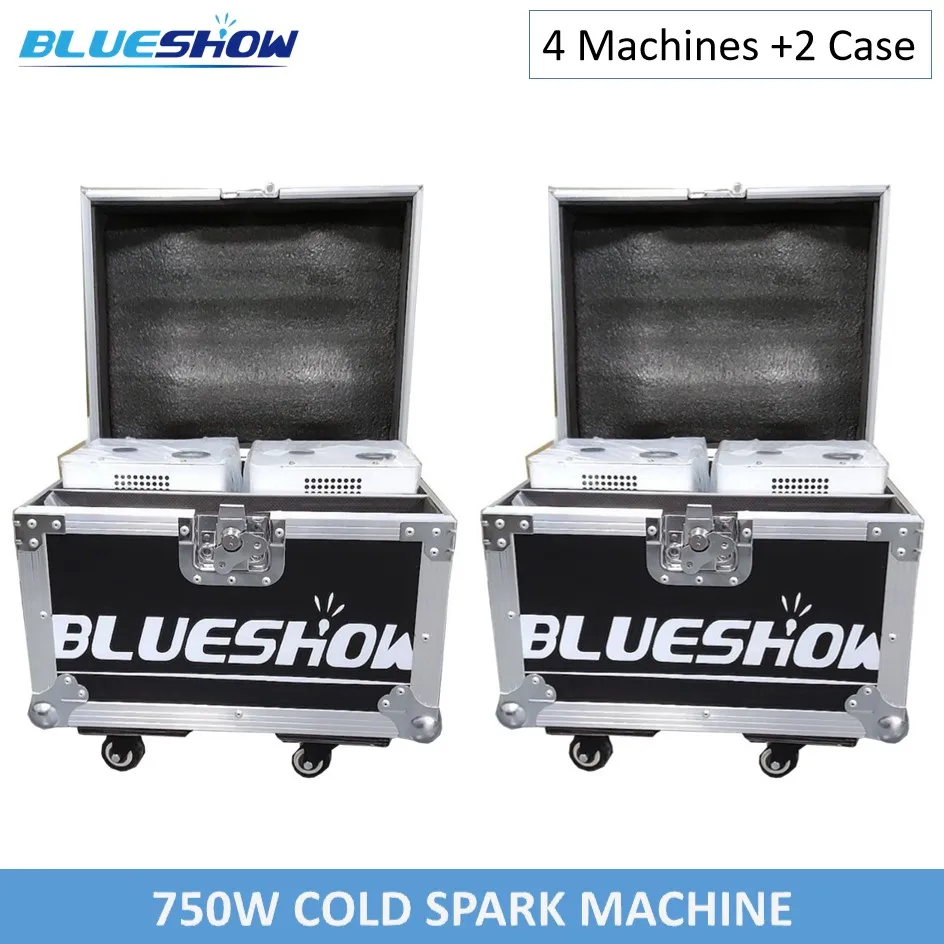 4pcs 750W Cold Spark Machine Ti Powder 700w Sparkler Machine DMX