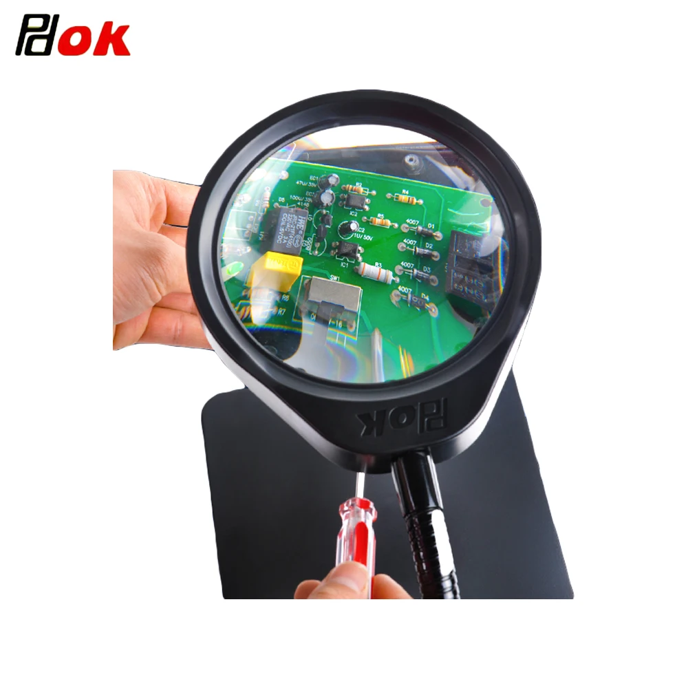 70LED 10X20X Portable New Lighted LED Magnifying Glass Lamp for Soldering Iron Repair/Table Lamp/Skincare Beauty/Close work