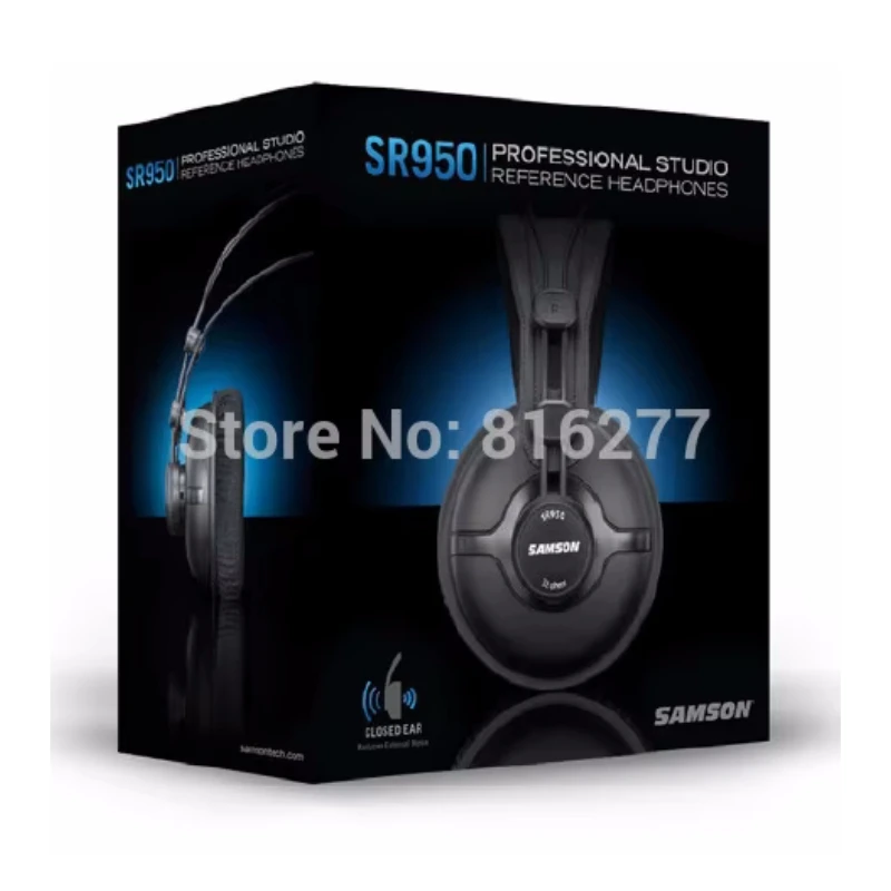 Samson SR950-سماعات رأس مراقبة احترافية ، سماعات رأس استوديو DJ أصلية مغلقة بالكامل