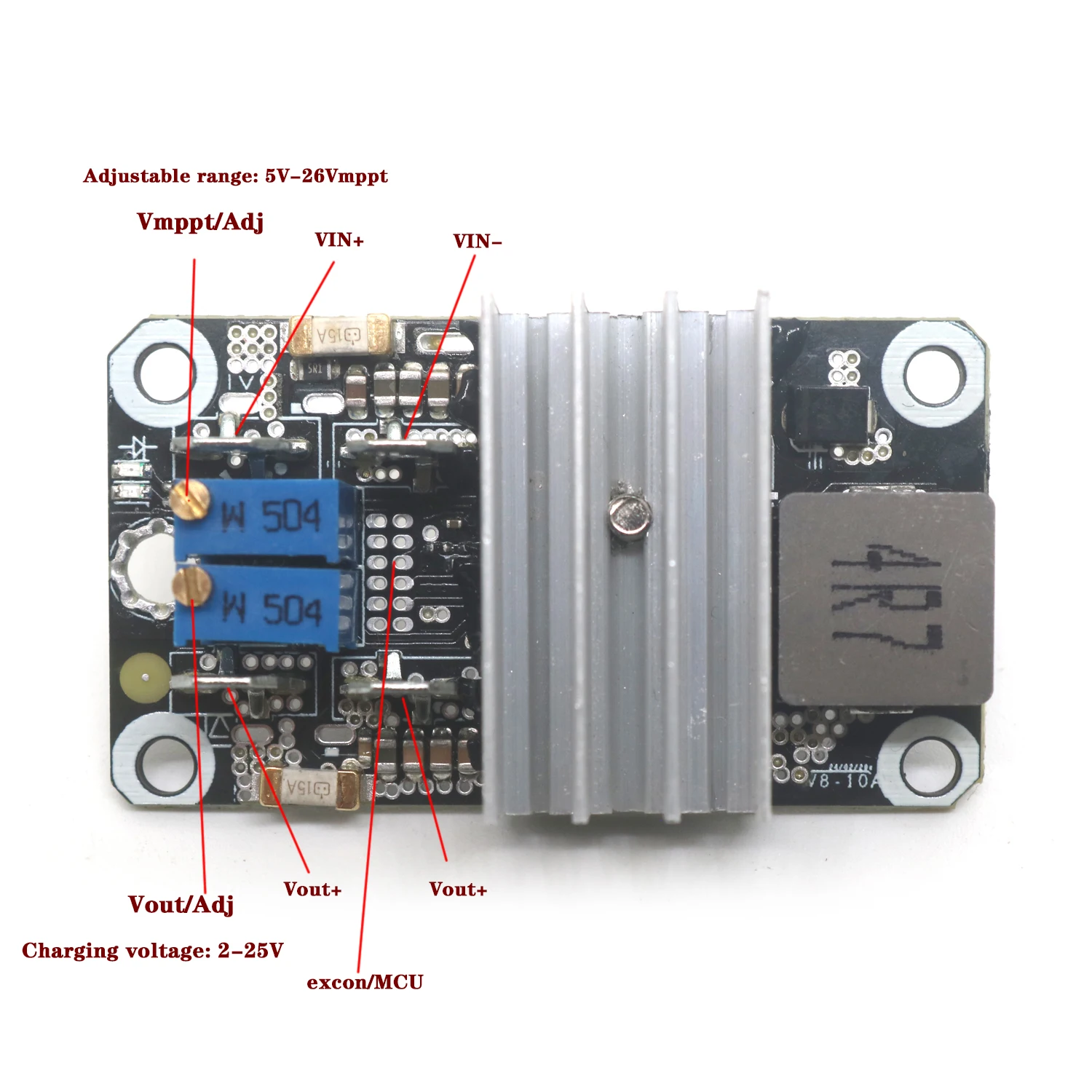 Imagem -02 - Dc-dc Buck Usp Solar Mppt Módulo de Carregamento Cc-cv 12v 24v Chumbo-ácido Liion Lifepo4 3s 4s Carregador de Bateria de Lítio 150w 10a Bq24650